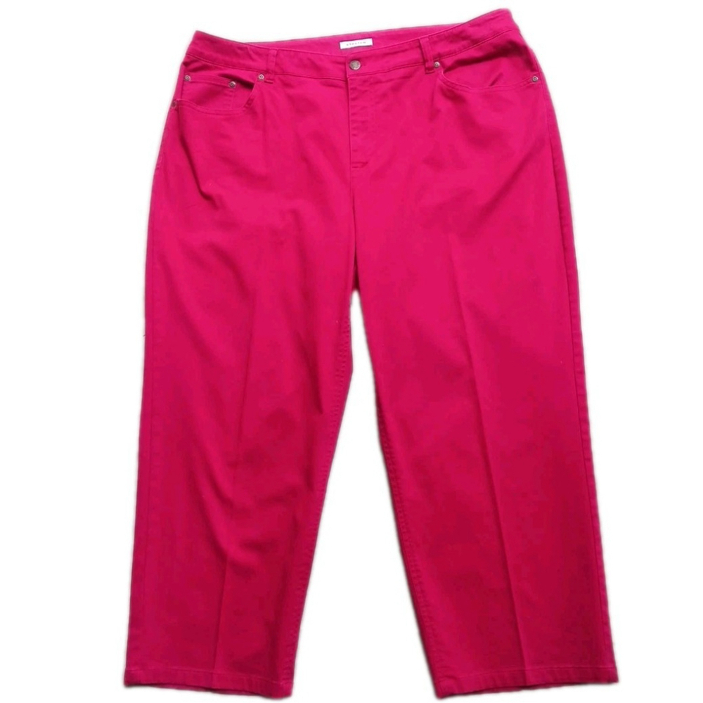 Jones New York Sport Red Stretch Cotton Blend Jeans 18W